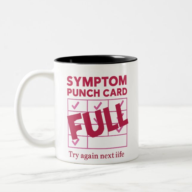 Caneca De Café Em Dois Tons Sintoma Punch Card Mug (Esquerda)