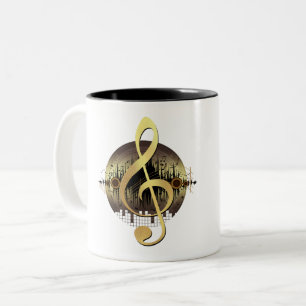 Caneca De Café Em Dois Tons Sintonia Deliciosa - Dourada