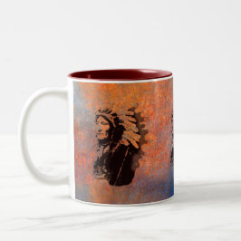 Caneca De Café Em Dois Tons Sioux Chieftain Native American Gift Mug
