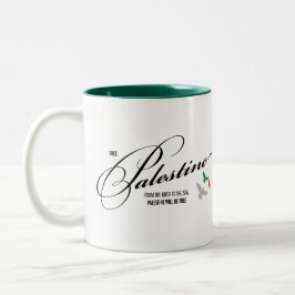 Caneca De Café Em Dois Tons Sip de Libertação: Mug de Defesa "Palestina Livre"