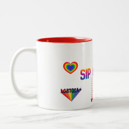 CANECA DE CAFÉ EM DOIS TONS SIP OF PRIDE, LGBTQ+ 11OZ TWO-TONE CERAMIC MUG