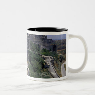 Caneca De Café Em Dois Tons Síria, castelo de Marqab, castelo de Cruzados loca