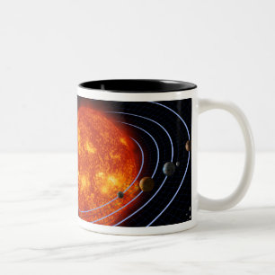 Caneca De Café Em Dois Tons Sistema Solar 8