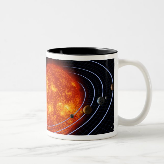 Caneca De Café Em Dois Tons Sistema Solar 8 (Direita)
