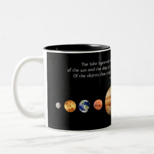 Caneca De Café Em Dois Tons Sistema Solar Mug
