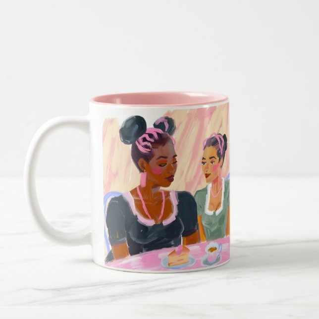 Caneca De Café Em Dois Tons Sisterhood Over Tea Time Mug (Esquerda)