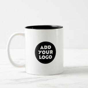Caneca De Café Em Dois Tons Site de código QR de logotipo empresarial personal