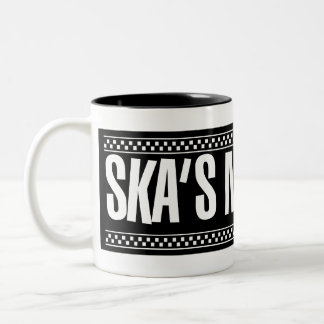 Caneca De Café Em Dois Tons Ska nao inoperante! - Branco