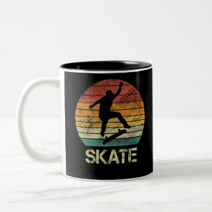 Caneca De Café Em Dois Tons Skate Olli vintage design para patinadores