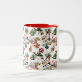 Caneca De Café Em Dois Tons Skates de Natal Mug