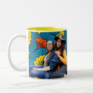 Caneca De Café Em Dois Tons SKAYMARTS   Foto Floral African Impressão Mug