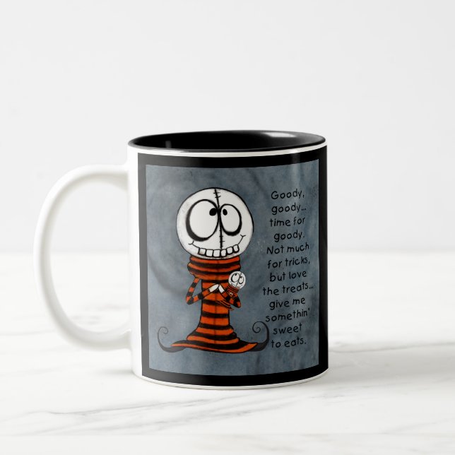 Caneca De Café Em Dois Tons Skeletal Head Goody (Esquerda)