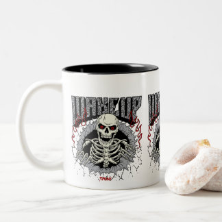 Caneca De Café Em Dois Tons Skeleton Resurgence Poster