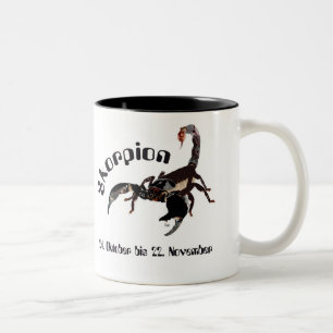 Caneca De Café Em Dois Tons Skorpion - Sternzeichen Tasse