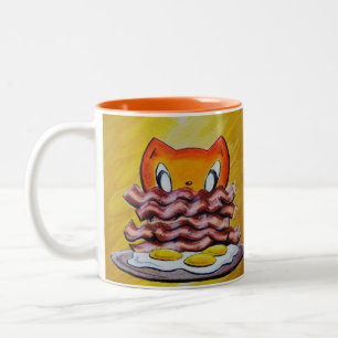 Caneca De Café Em Dois Tons Skribbles: Porque bacon