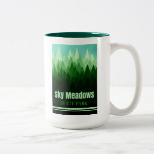 Caneca De Café Em Dois Tons Sky Meadows State Park Virginia Forest