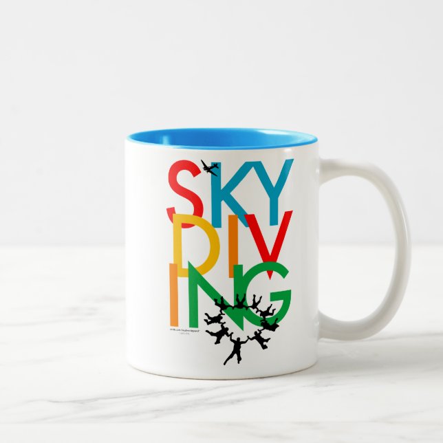 Caneca De Café Em Dois Tons Skydiving (Direita)