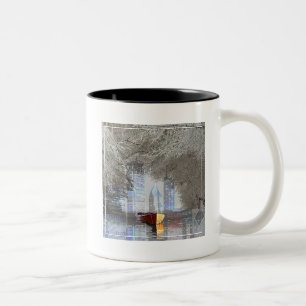 Caneca De Café Em Dois Tons Skyline