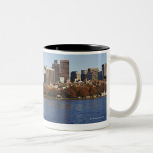Caneca De Café Em Dois Tons Skyline 2 dos EUA, Massachusetts, Boston