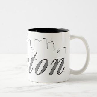 Caneca De Café Em Dois Tons Skyline de Boston