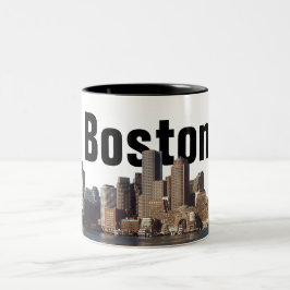 Caneca De Café Em Dois Tons Skyline de Boston em um copo