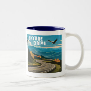 Caneca De Café Em Dois Tons Skyline Drive Virginia Eagle
