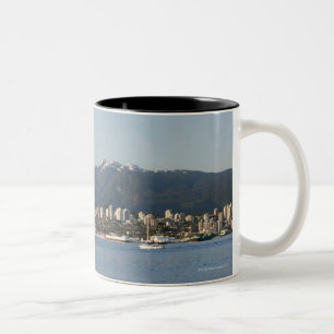 Caneca De Café Em Dois Tons Skyline norte e beira-rio de Vancôver vistos
