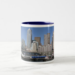 Caneca De Café Em Dois Tons Skyline panorâmico de Seattle