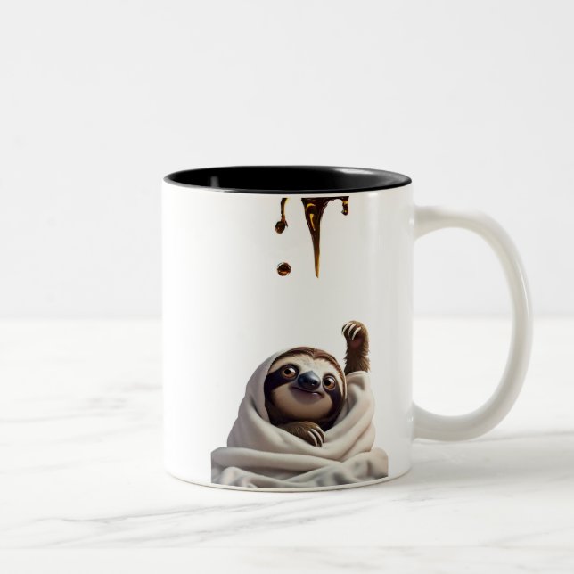 Caneca De Café Em Dois Tons Sleepy Sloth Mug (Direita)