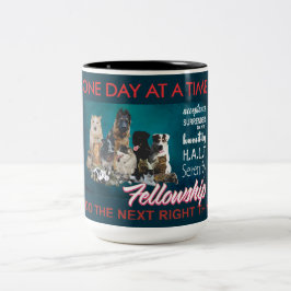 Caneca De Café Em Dois Tons slogan de recuperação pets mug 25