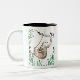 Caneca De Café Em Dois Tons Sloth Momma