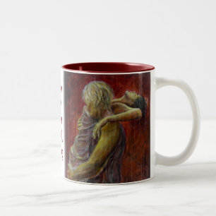 Caneca De Café Em Dois Tons slow-dancing-red3, slow-dancing-RED2, dança lenta
