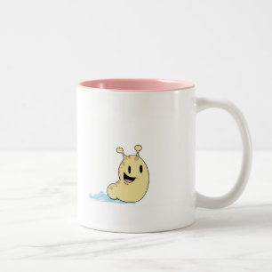 Caneca De Café Em Dois Tons slug feliz