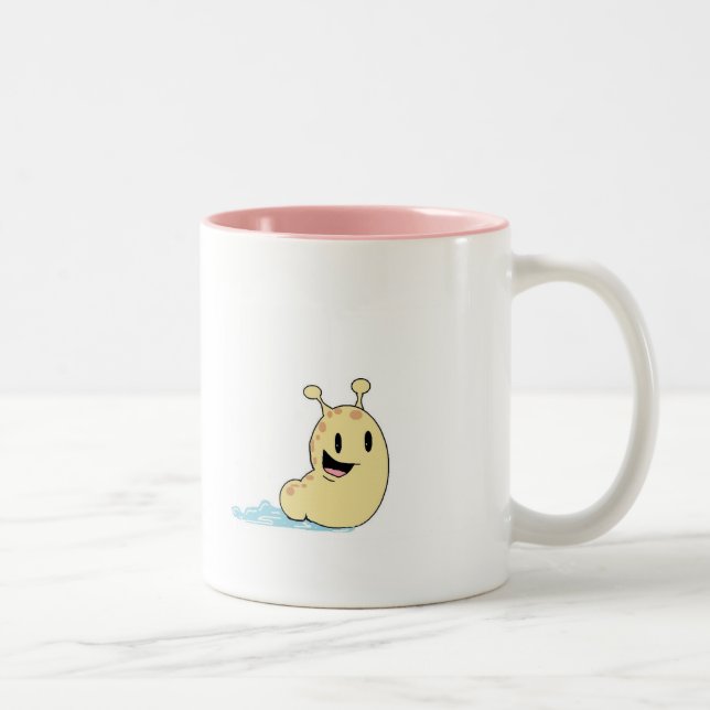 Caneca De Café Em Dois Tons slug feliz (Direita)