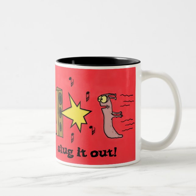 Caneca De Café Em Dois Tons Slug o agridem para fora (Direita)