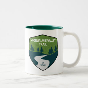 Caneca De Café Em Dois Tons Snoqualmie Valley Trail Washington