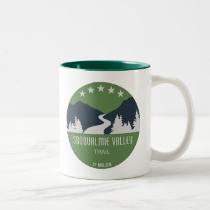 Caneca De Café Em Dois Tons Snoqualmie Valley Trail Washington