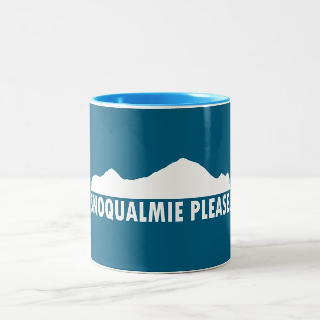 Caneca De Café Em Dois Tons Snoqualmie Washington Por favor (Centro)