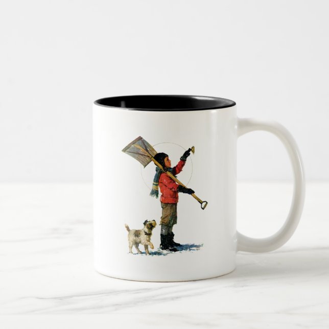 Caneca De Café Em Dois Tons Snow Shoveler (Direita)
