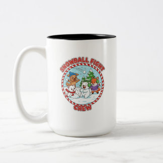 Caneca De Café Em Dois Tons Snowball Fight Crew 15 oz Two-Tone Coffee Mug