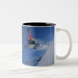 Caneca De Café Em Dois Tons Snowboard em Snowbird Resort, Utah (MR)