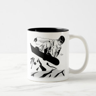Caneca De Café Em Dois Tons Snowboarding 5