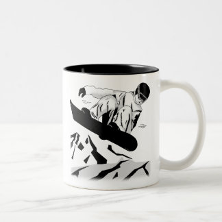 Caneca De Café Em Dois Tons Snowboarding 5
