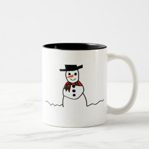 Caneca De Café Em Dois Tons Snowman