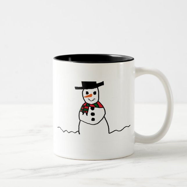 Caneca De Café Em Dois Tons Snowman (Direita)