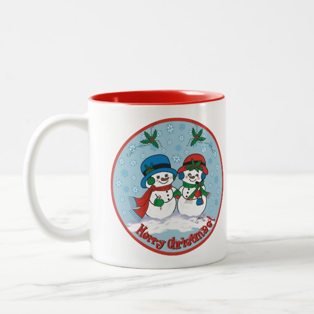 Caneca De Café Em Dois Tons Snowman (Esquerda)
