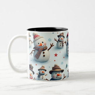 Caneca De Café Em Dois Tons Snowman Mug