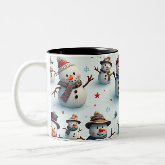 Caneca De Café Em Dois Tons Snowman Mug (Esquerda)