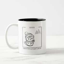 Caneca De Café Em Dois Tons Snowman Mug personalizado - "Fosco e fabuloso"