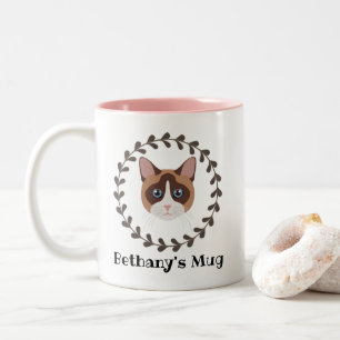 Caneca De Café Em Dois Tons Snowshoe Siamese Cat Personalizado